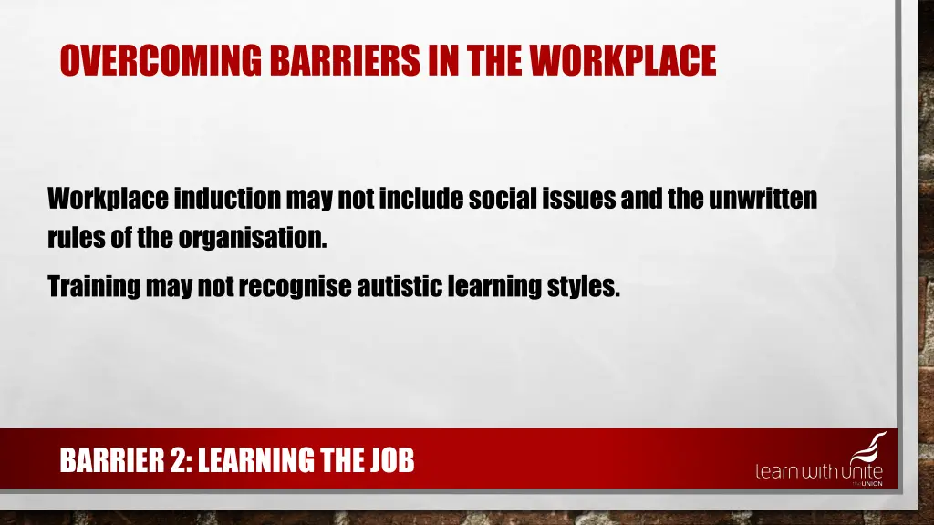 overcoming barriers in the workplace 1