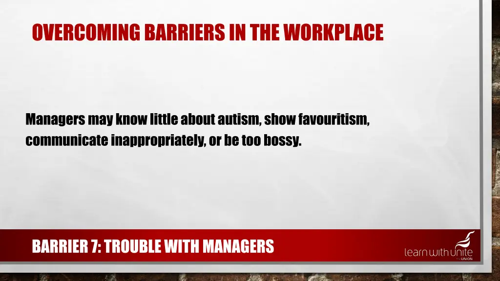 overcoming barriers in the workplace 6