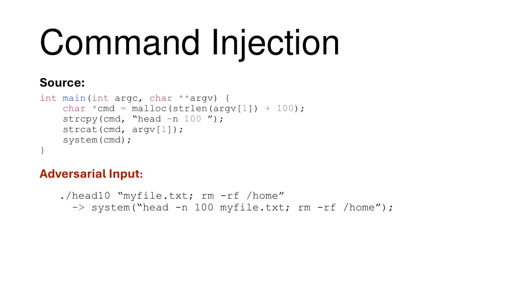 command injection 2