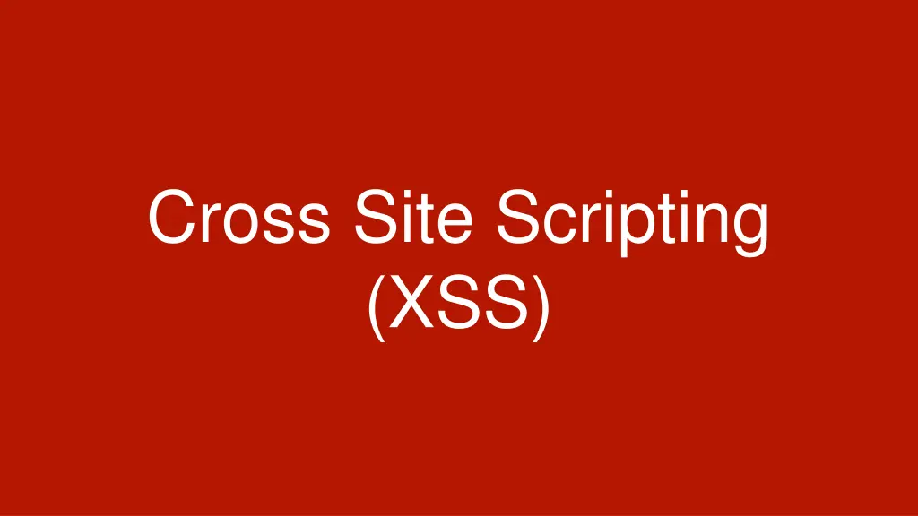 cross site scripting xss