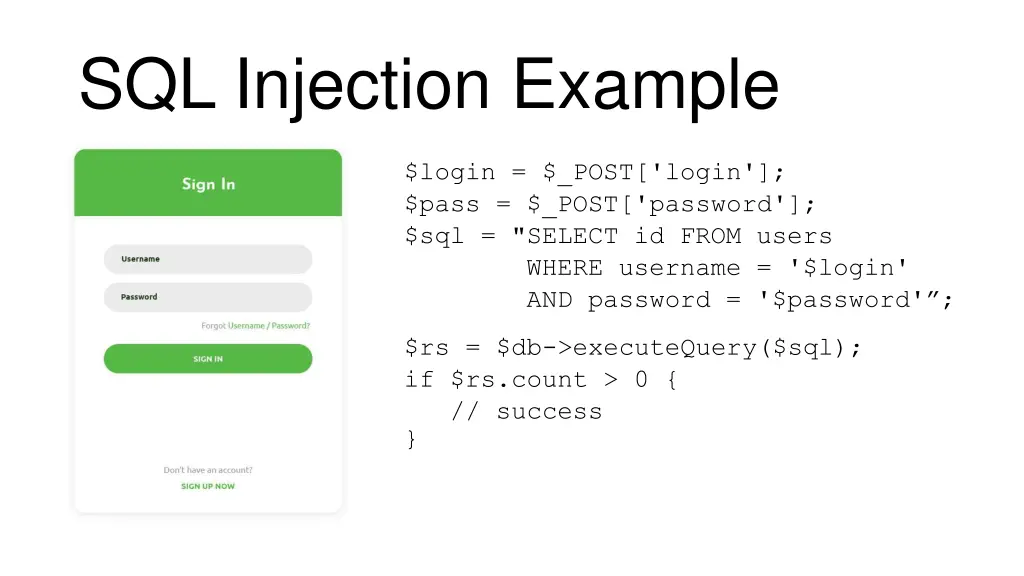 sql injection example