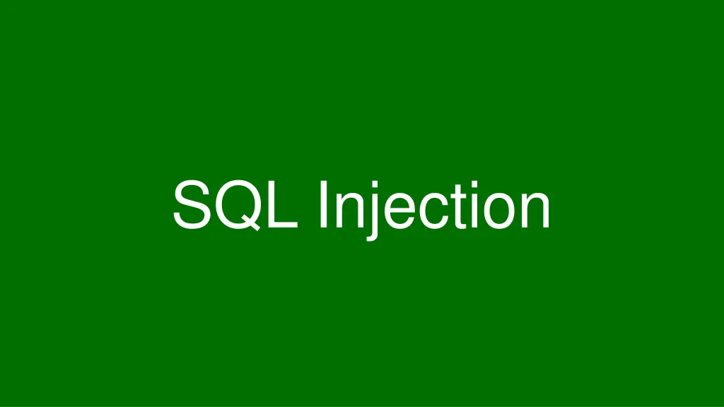 sql injection