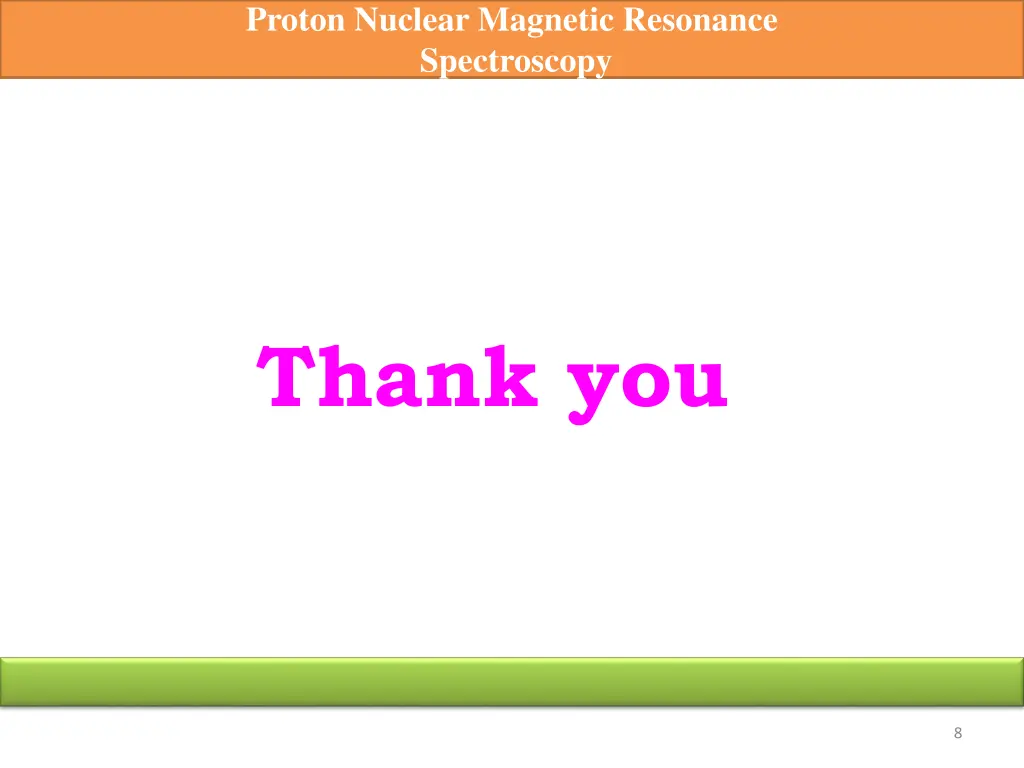 proton nuclear magnetic resonance spectroscopy 7