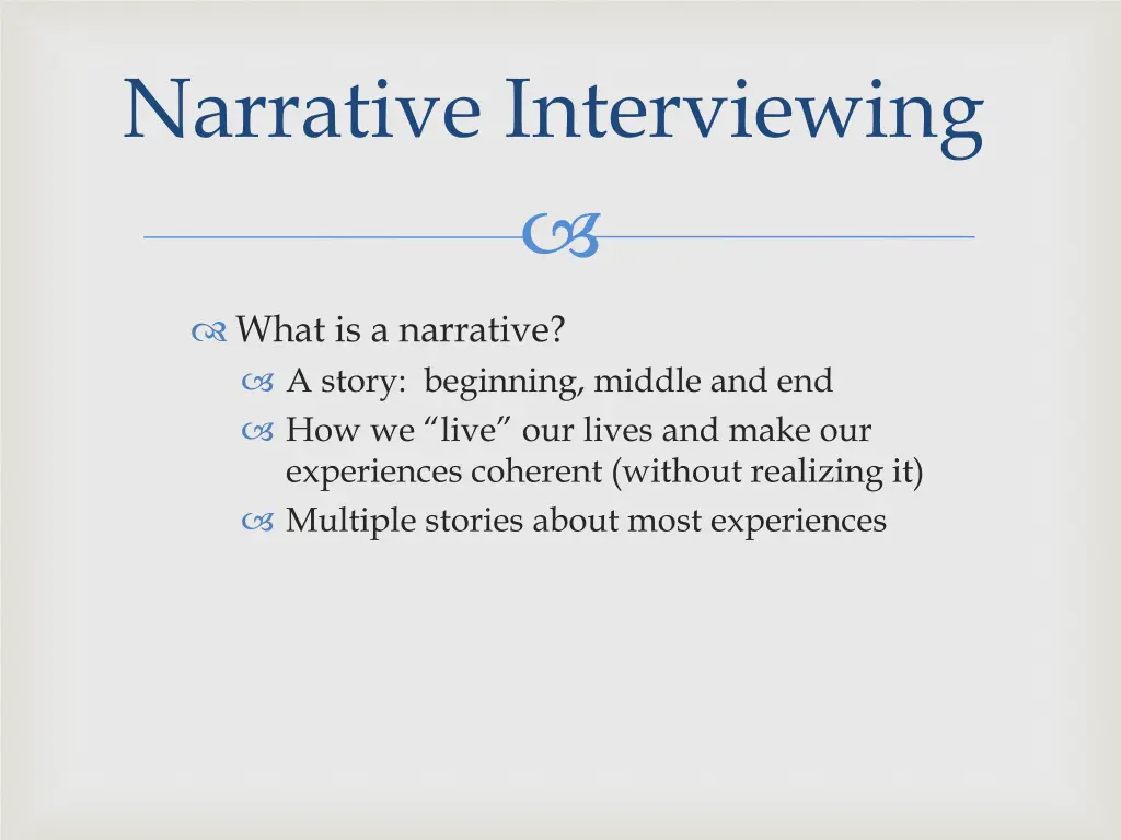 narrative interviewing