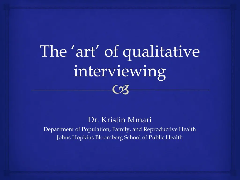the art of qualitative interviewing