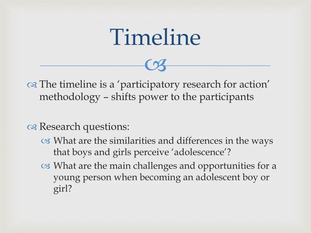 timeline