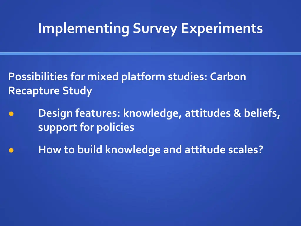 implementing survey experiments 9