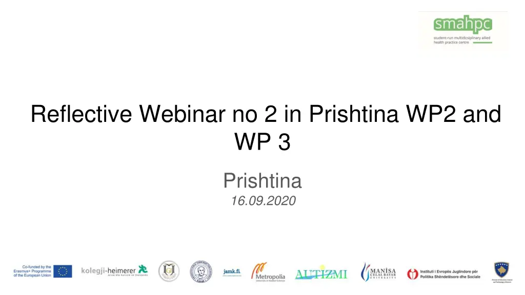 reflective webinar no 2 in prishtina wp2 and wp 3
