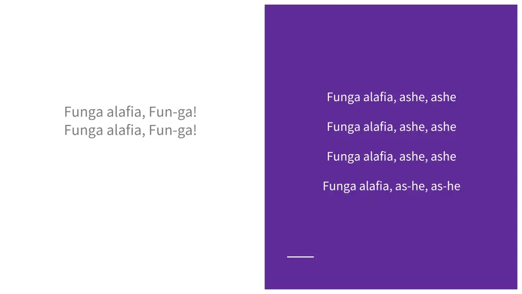 funga alafia ashe ashe