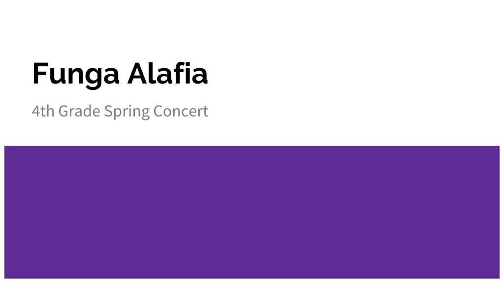funga alafia