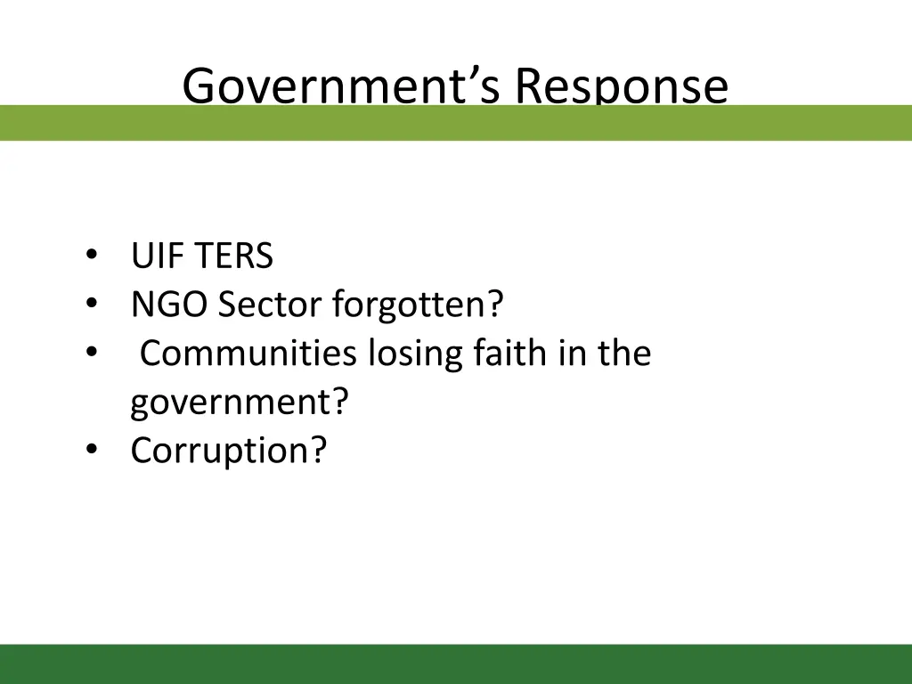 government s response