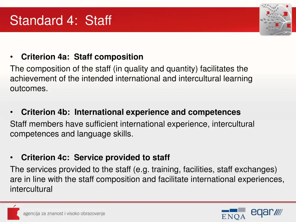 standard 4 staff