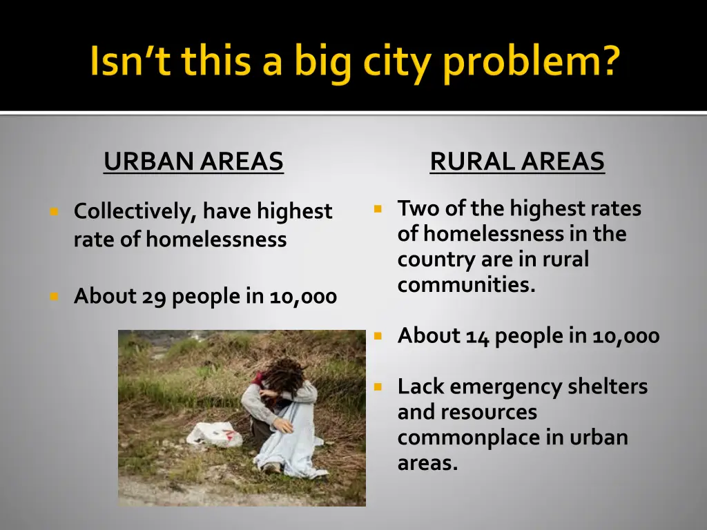 urban areas