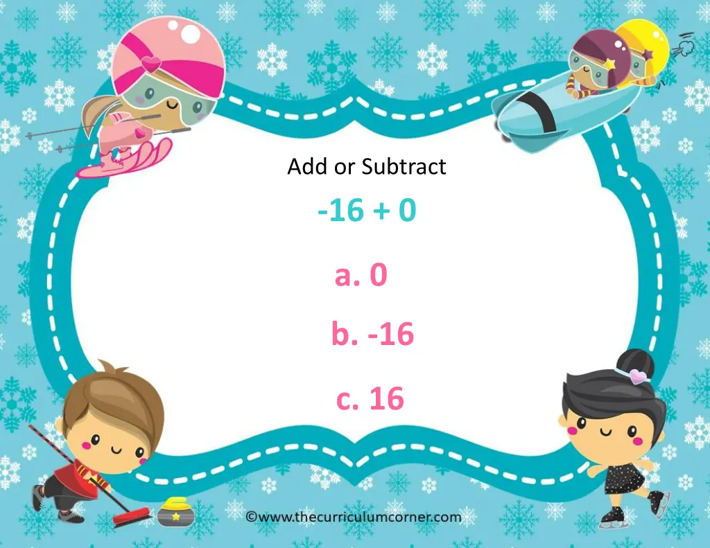 add or subtract 16 0