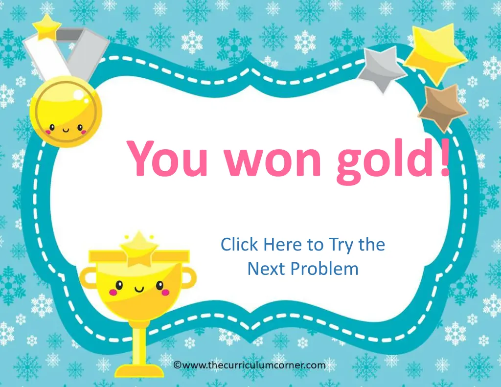you won gold
