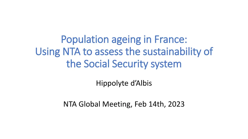 population ageing in france population ageing