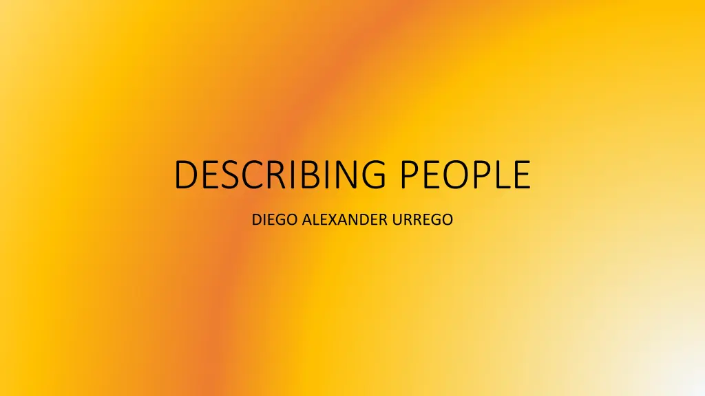 describing people