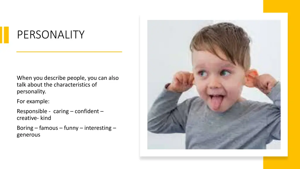 personality