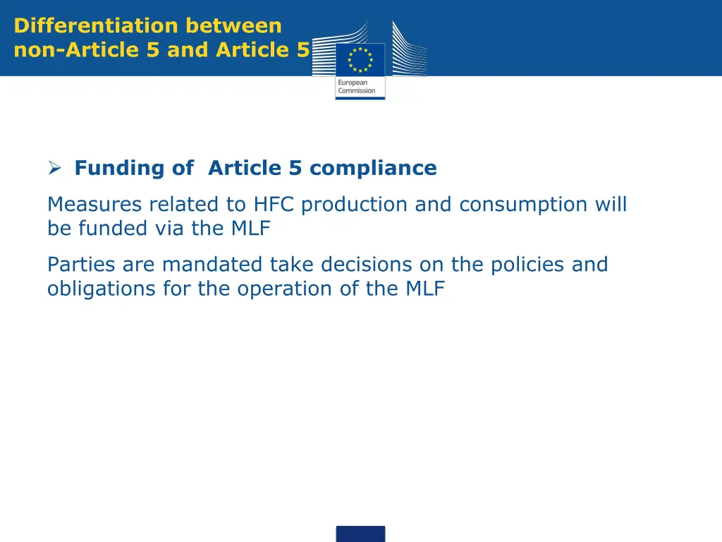 differentiation between non article 5 and article 1