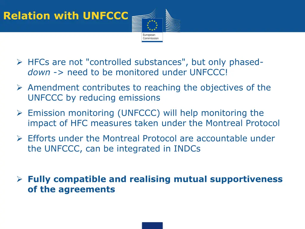 relation with unfccc