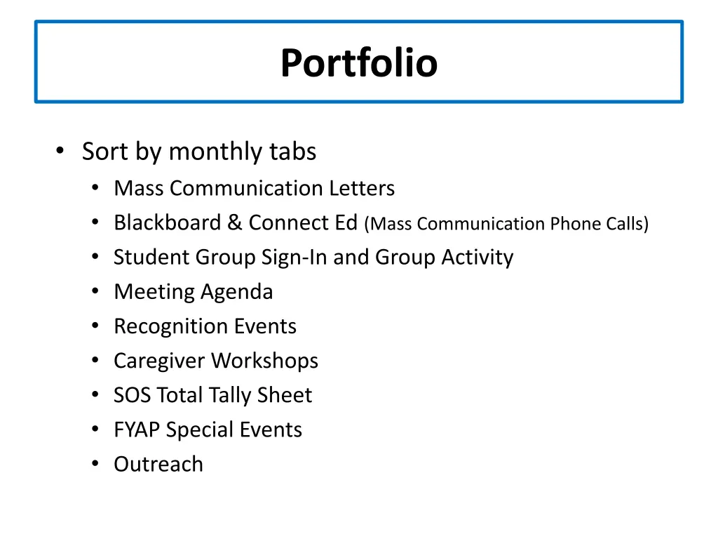 portfolio