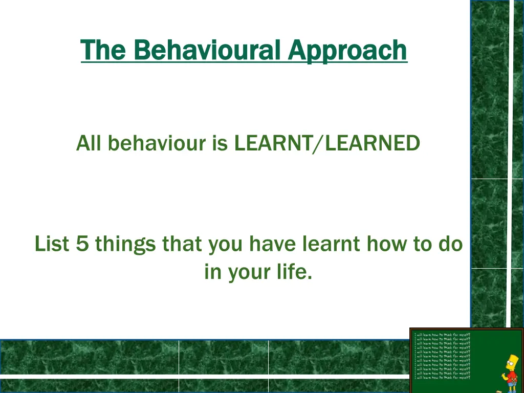 the behavioural approach the behavioural approach