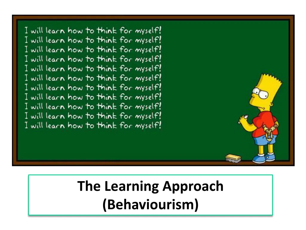 the learning approach behaviourism