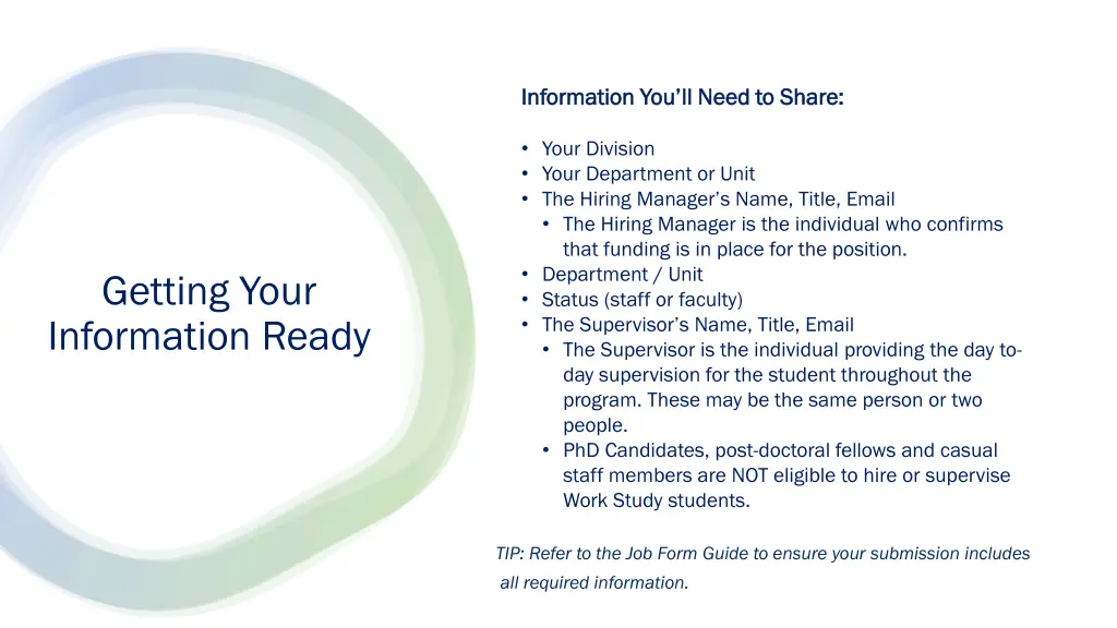 information you ll need to share information