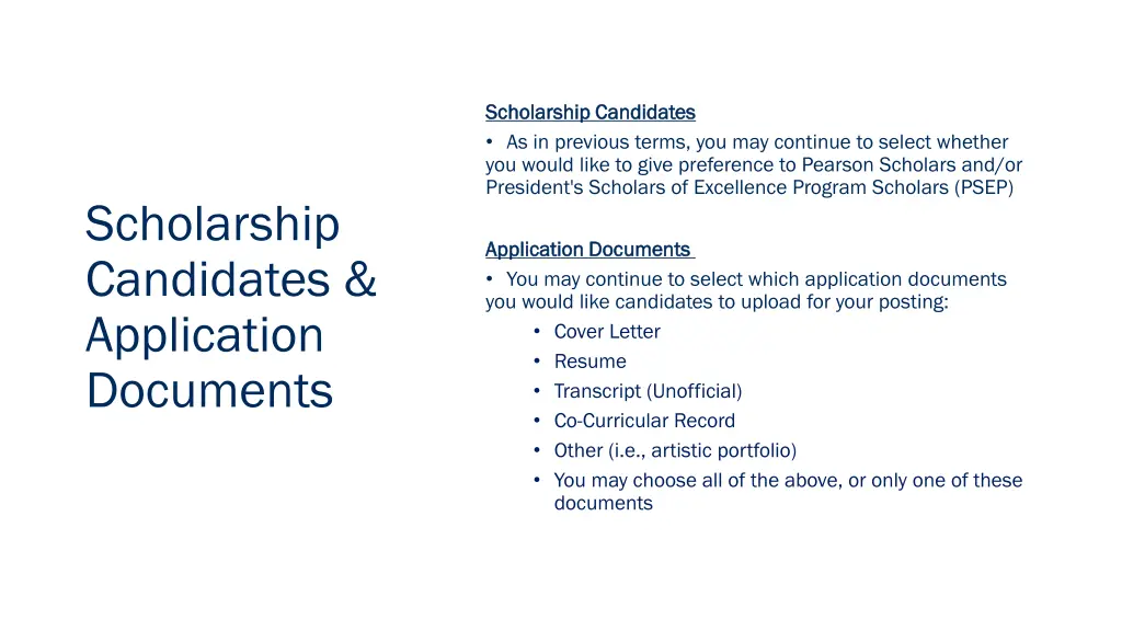 scholarship candidates scholarship candidates