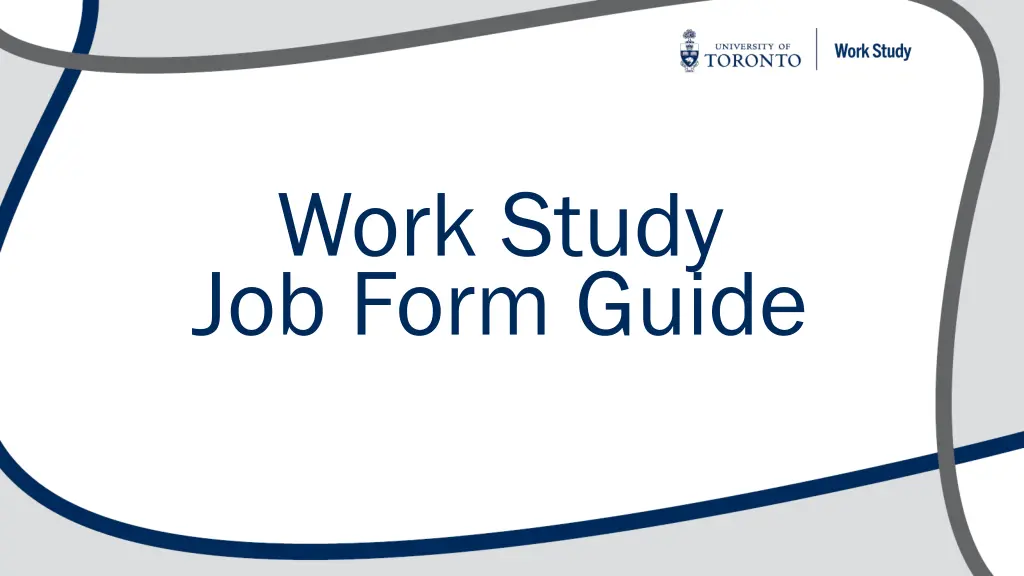 work study job form guide