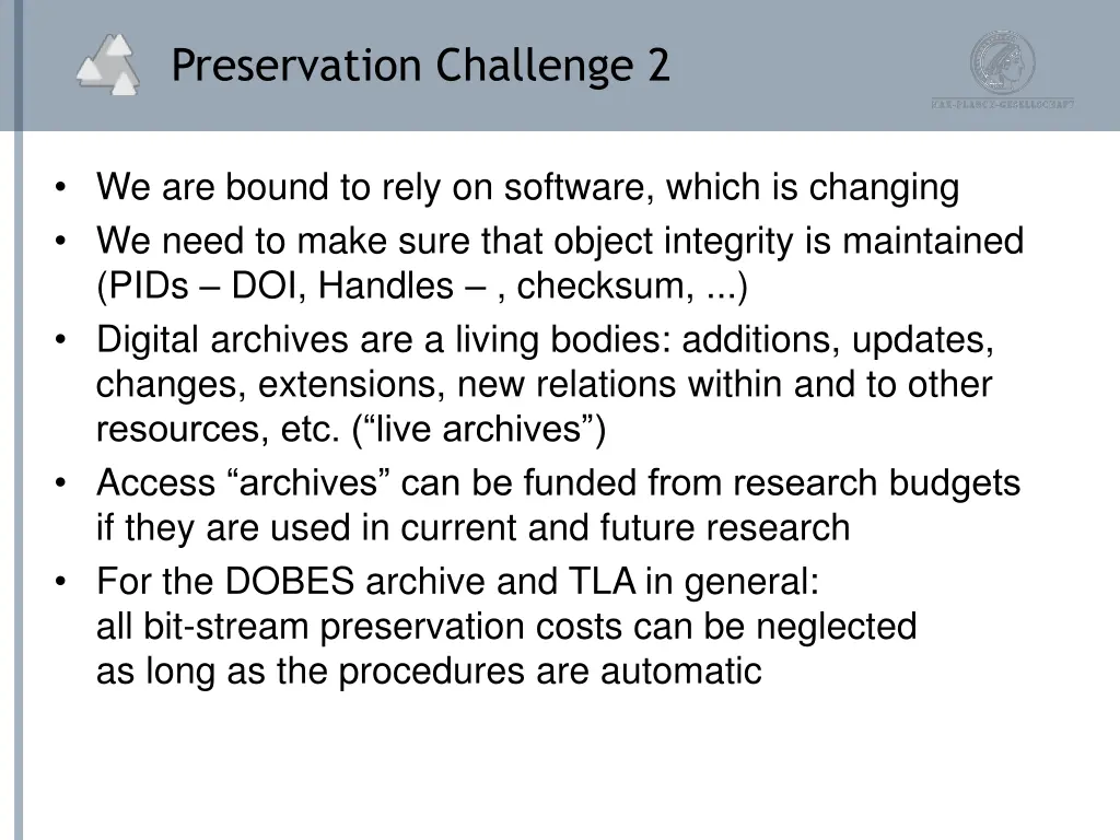 preservation challenge 2