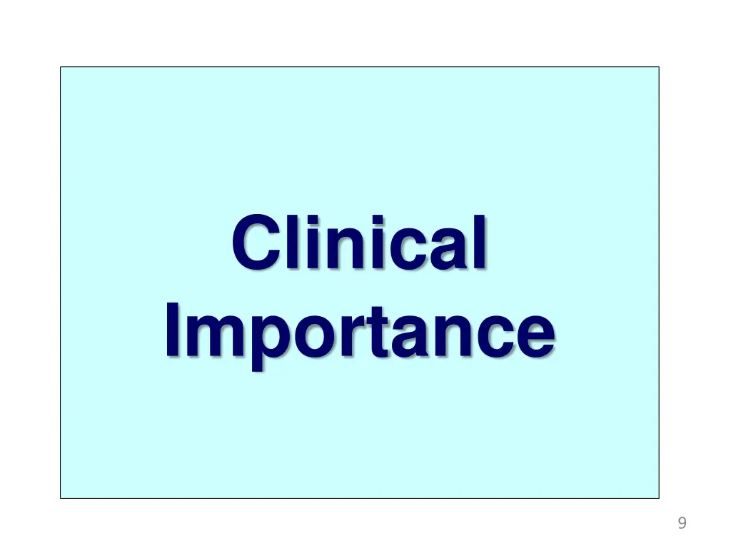 clinical importance