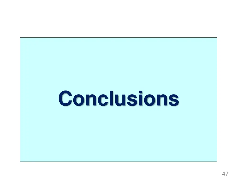 conclusions
