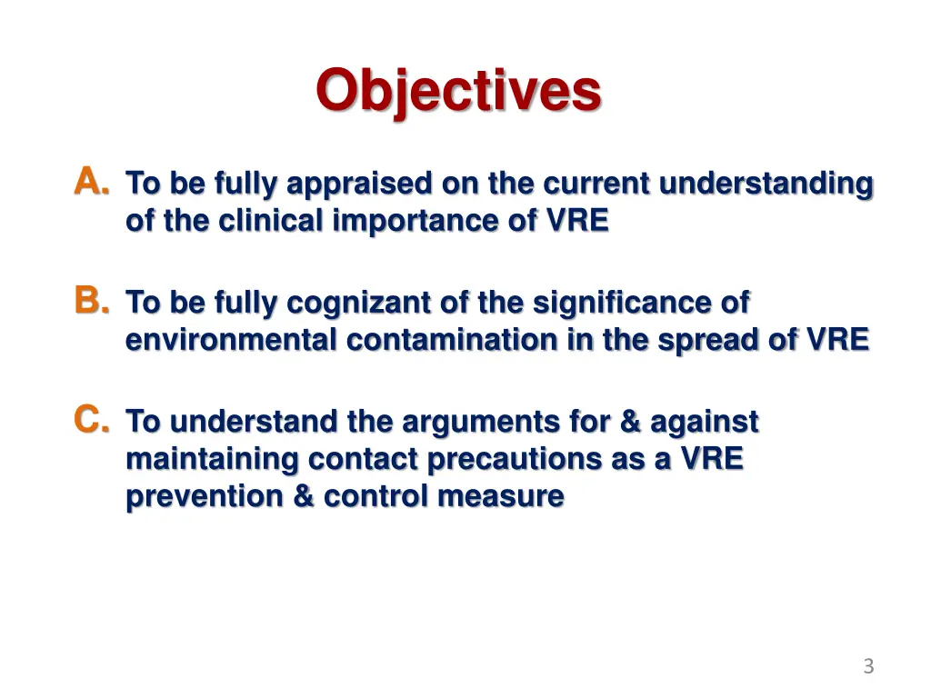objectives