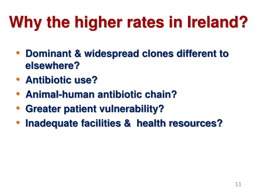 why the higher rates in ireland