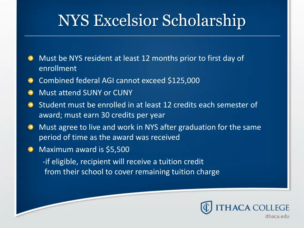nys excelsior scholarship