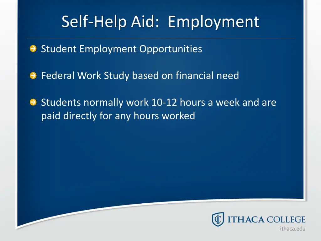 self help aid employment
