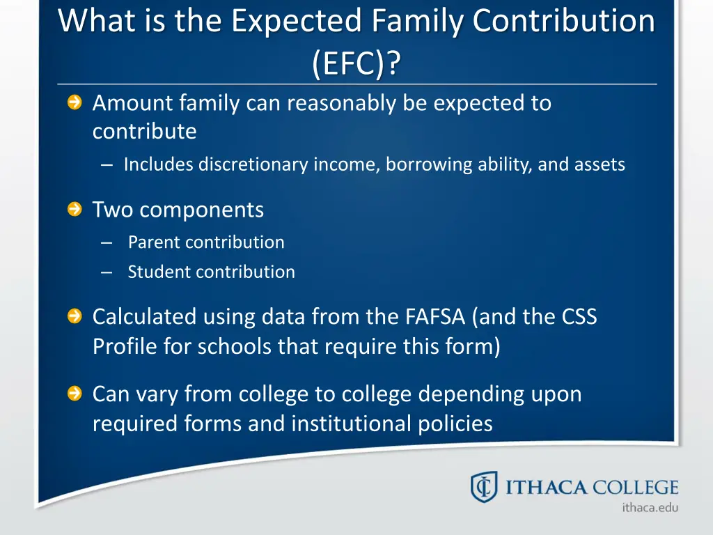 what is the expected family contribution