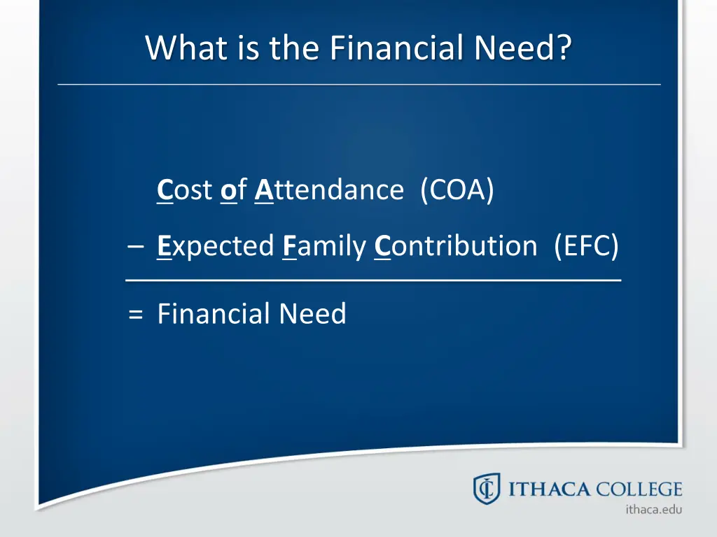 what is the financial need