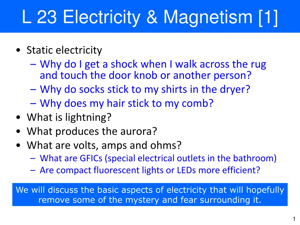 l 23 electricity magnetism 1
