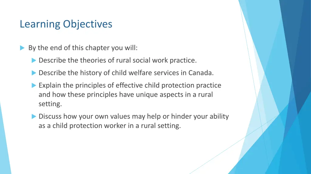 learning objectives
