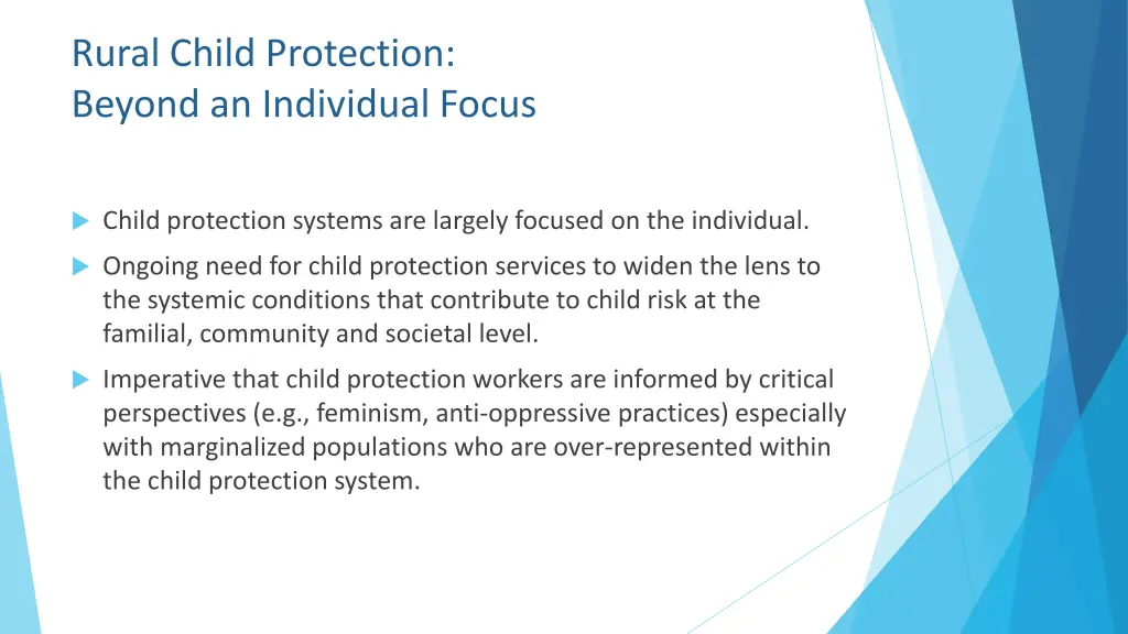 rural child protection beyond an individual focus