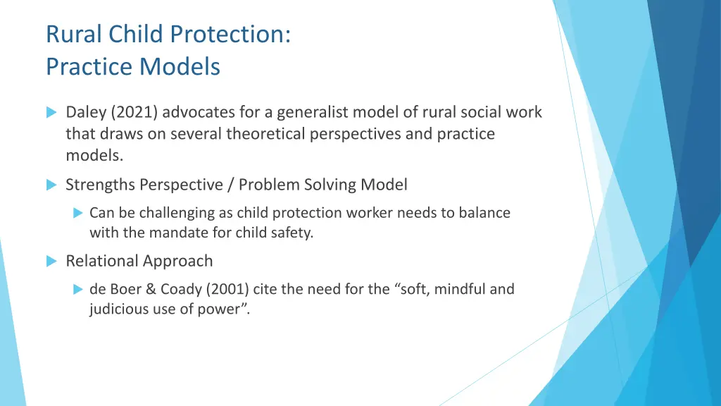 rural child protection practice models