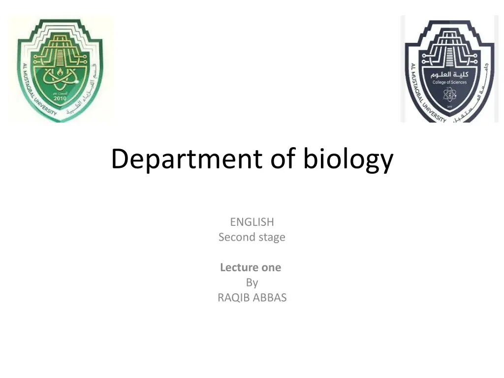 department of biology