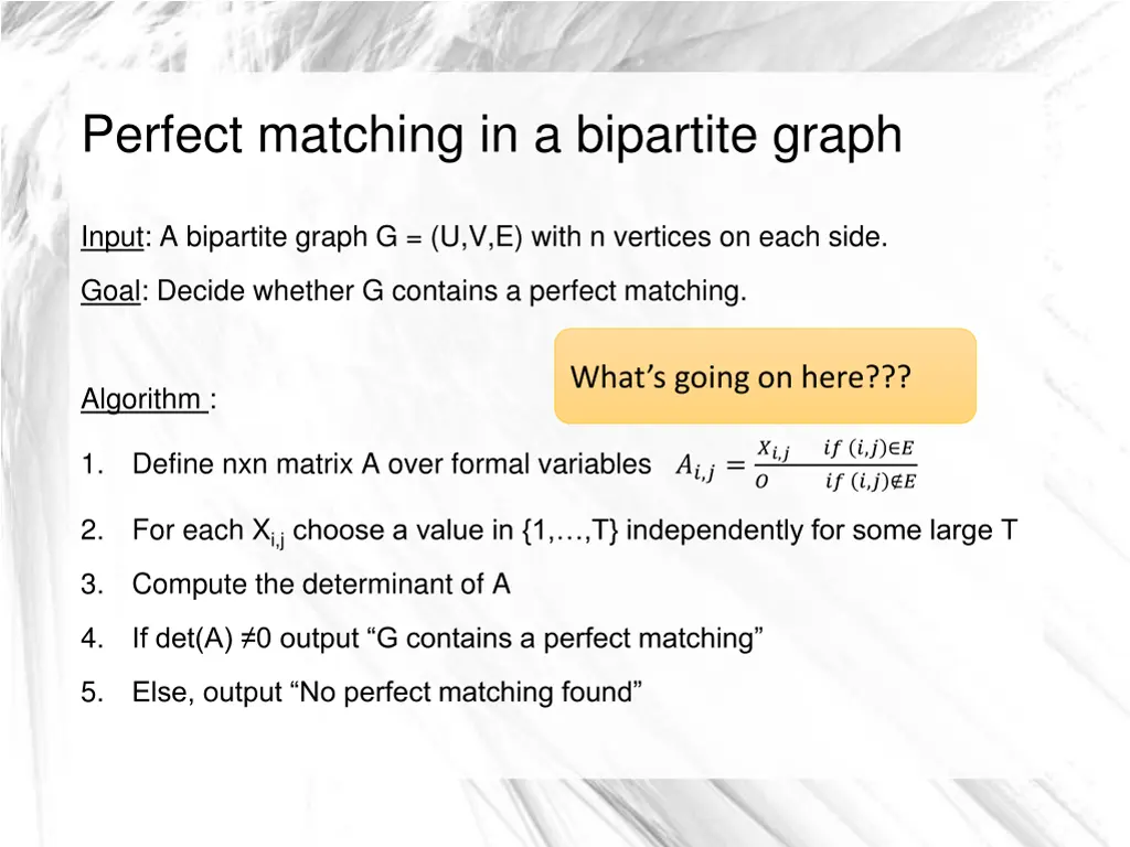 perfect matching in a bipartite graph 3