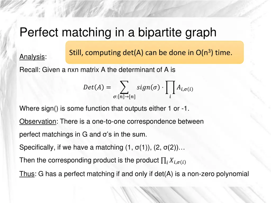 perfect matching in a bipartite graph 4