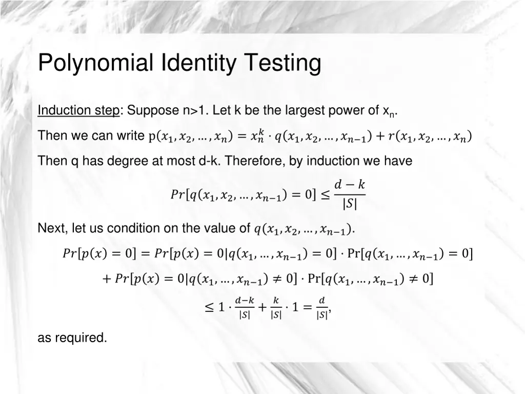 polynomial identity testing 5