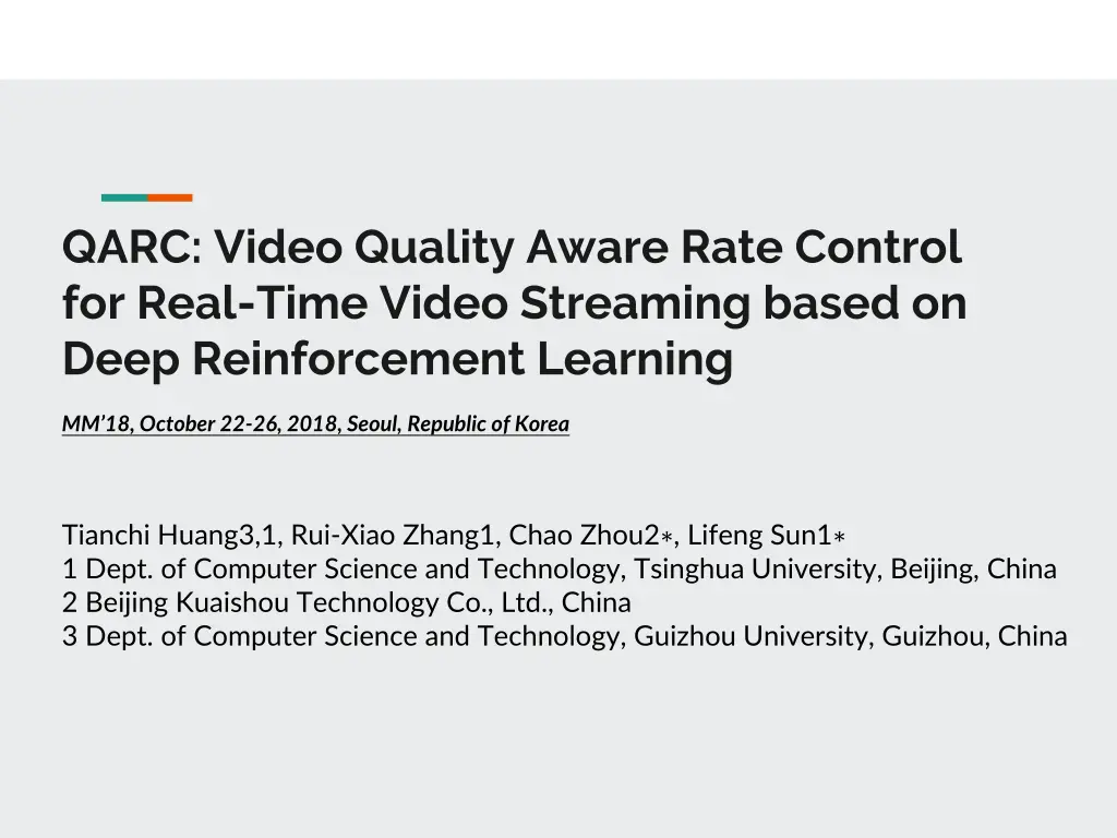 qarc video quality aware rate control for real