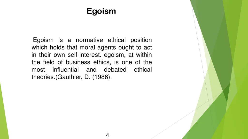 egoism