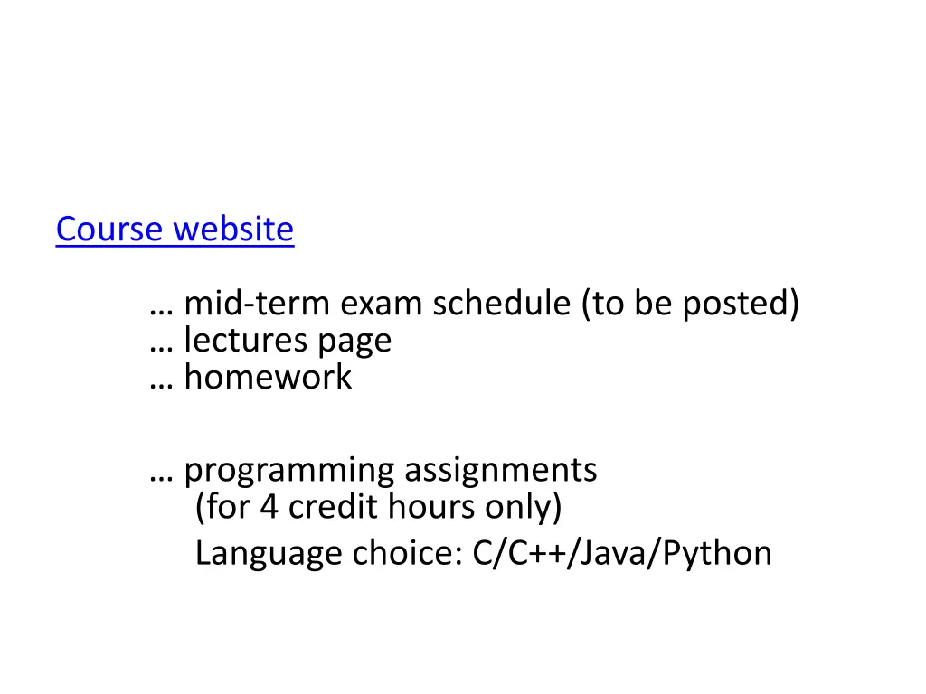 course website